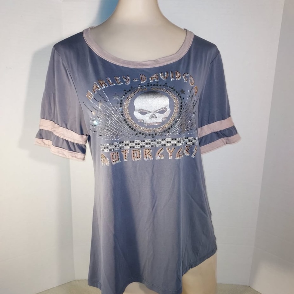 Harley Davidson skull t shirt size L